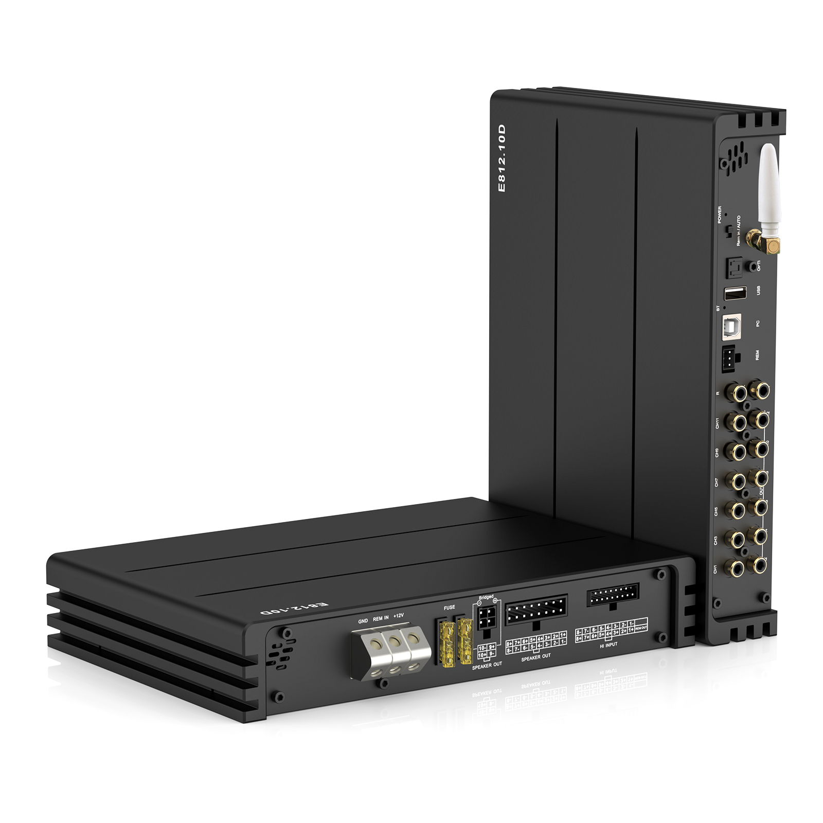 AudioWinner E812.10D high-power Class D DSP amplifier multiple views