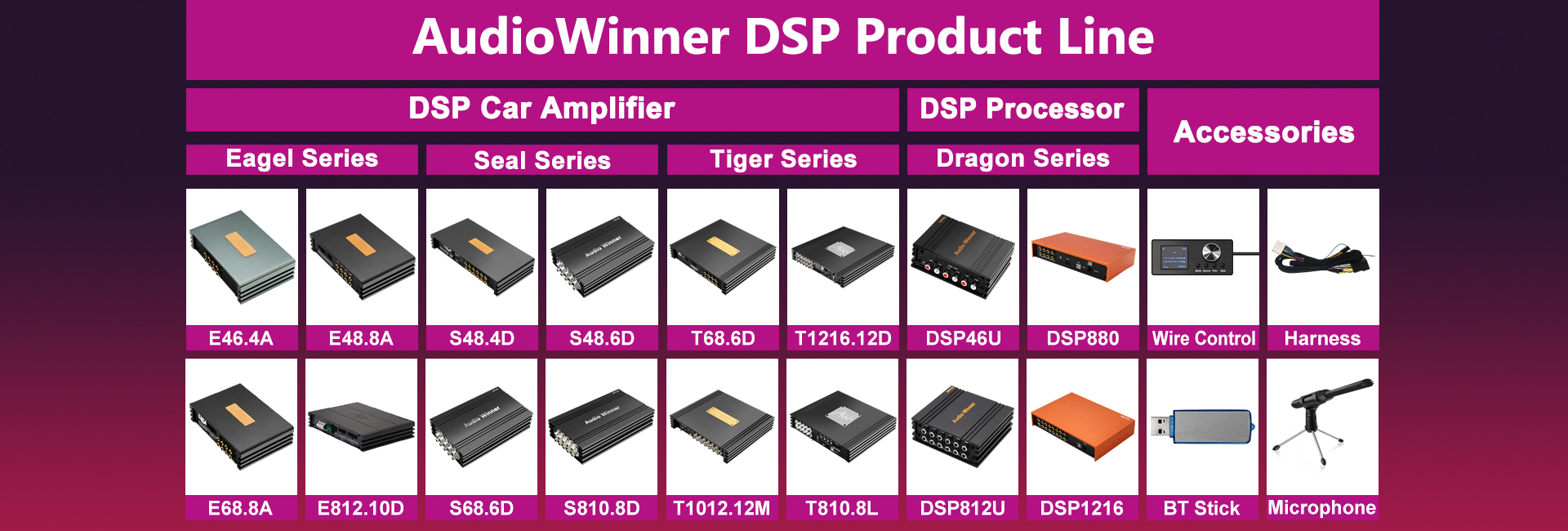 Audio Winner DSP car audio product line