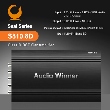 Audio Winner S810.8D 10CH DSP Car Audio Processor with 8channel