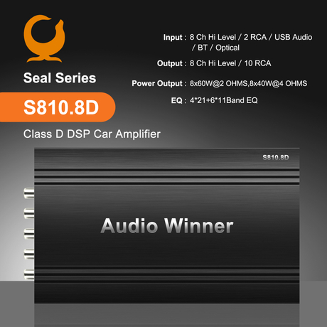 Audio Winner S810.8D 10CH DSP Car Audio Processor with 8channel