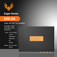 Audiowinner E68.8A Full Range Frequency 8-Channel DSP Car Processor with 8 Ch Class Ab Car Amplifier