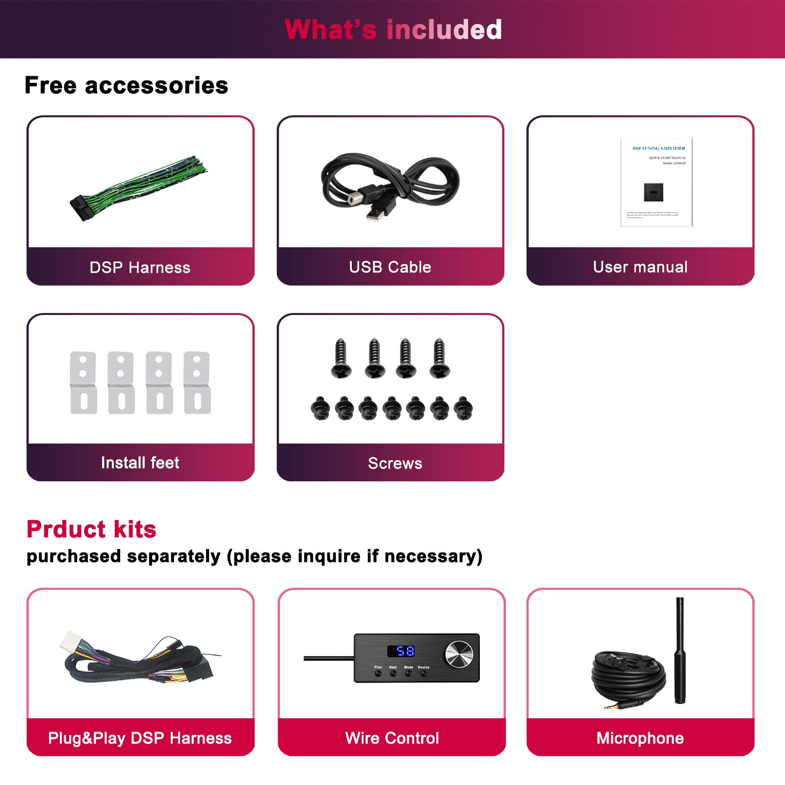 professional sound system car speakers 8 channel mini amplifier for car music android