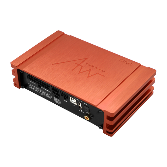 Audiowinner E48.4D Advanced DSP Car Amplifier - 4x50W with Full Digital Control and Extensive Inputs