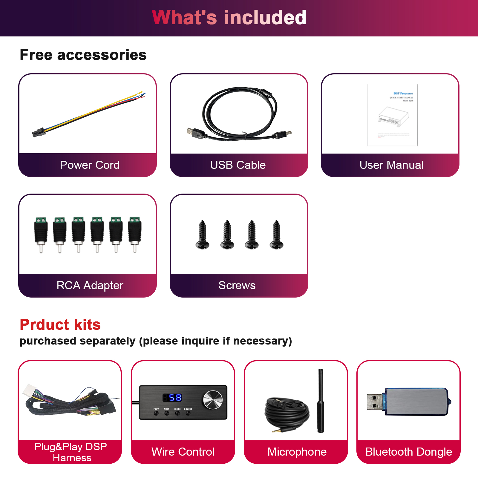 AudioWinner DSP680 6-in 8-out Auto Tuning Car Audio DSP Processor