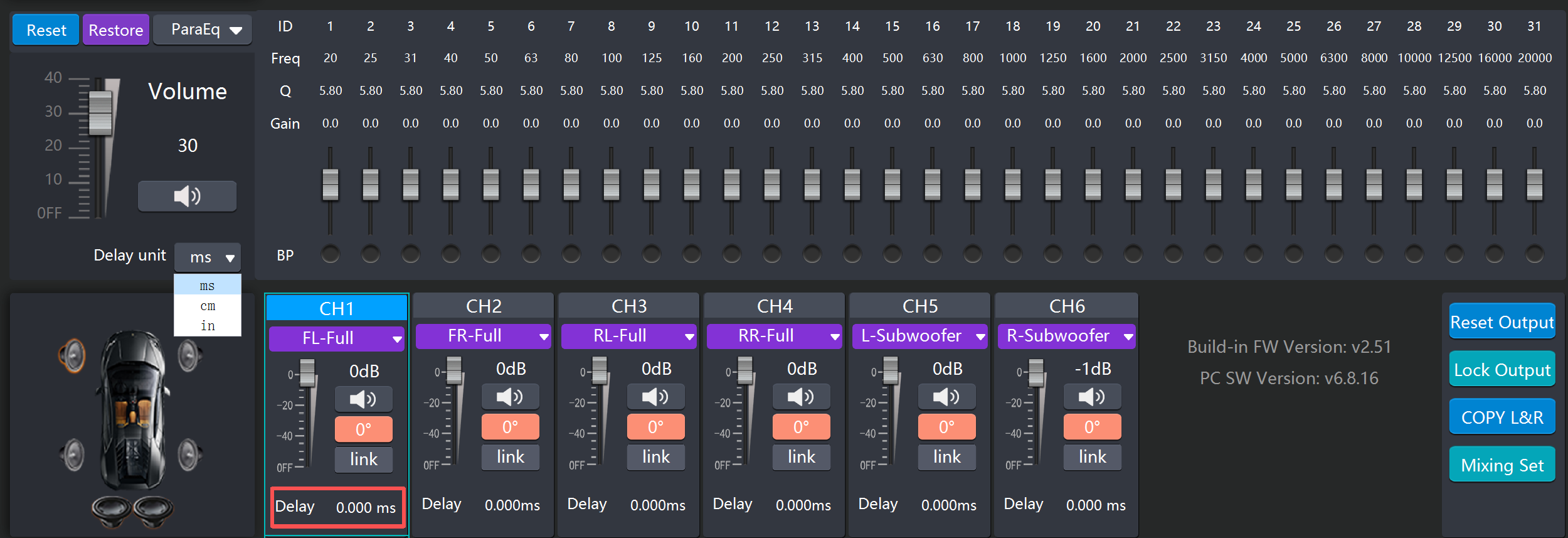 DSP time alignment adjustment