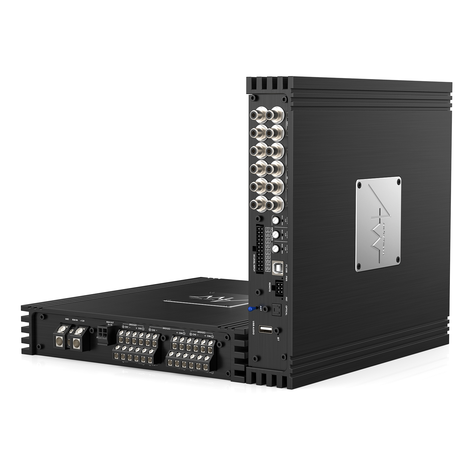 AudioWinner T1216.12H 12×150W 16-Channel DSP Car Amplifier