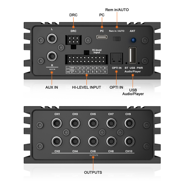 AudioWinner DSP810 8-In 10-Out Car Audio DSP Processor