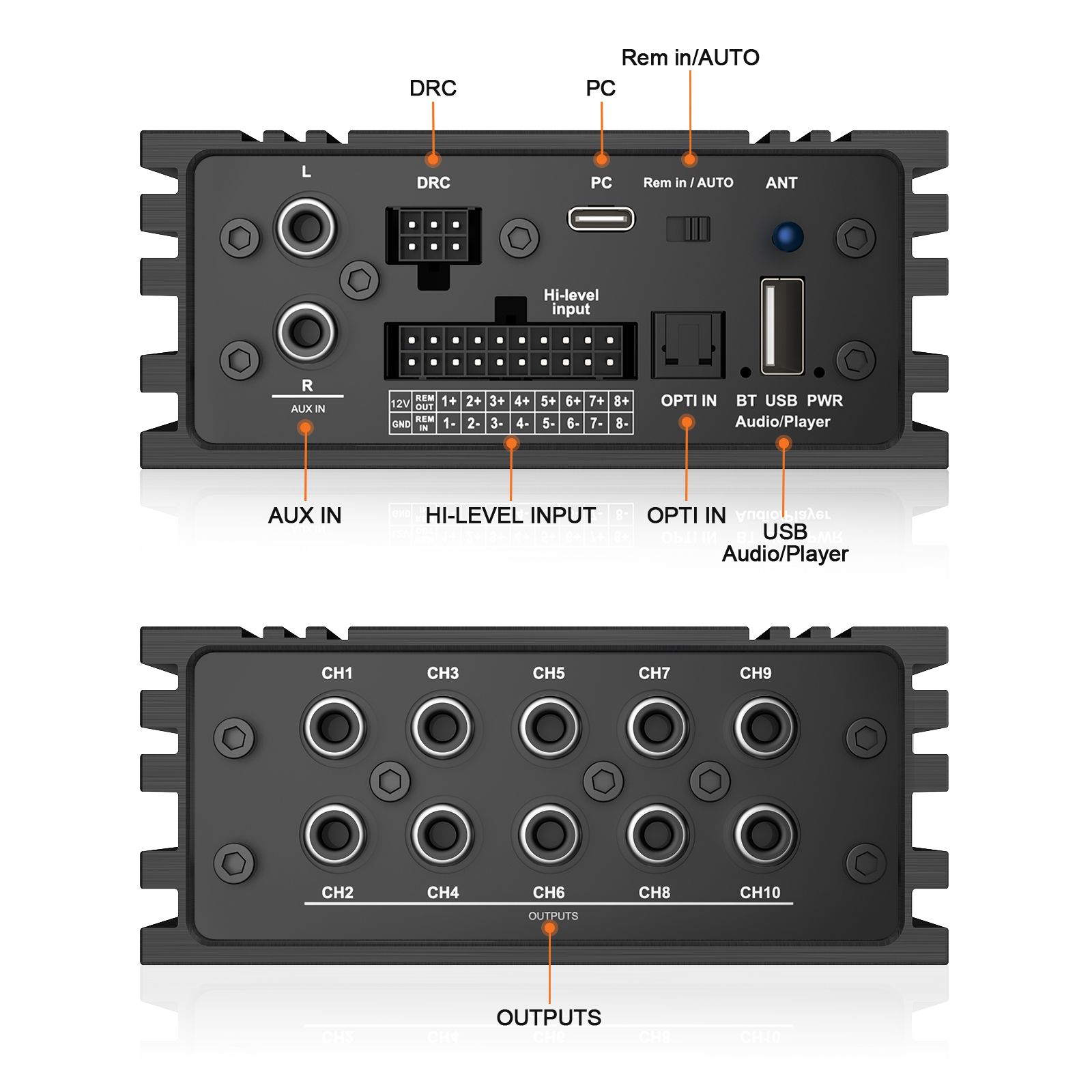 AudioWinner DSP810 8-In 10-Out Car Audio DSP Processor